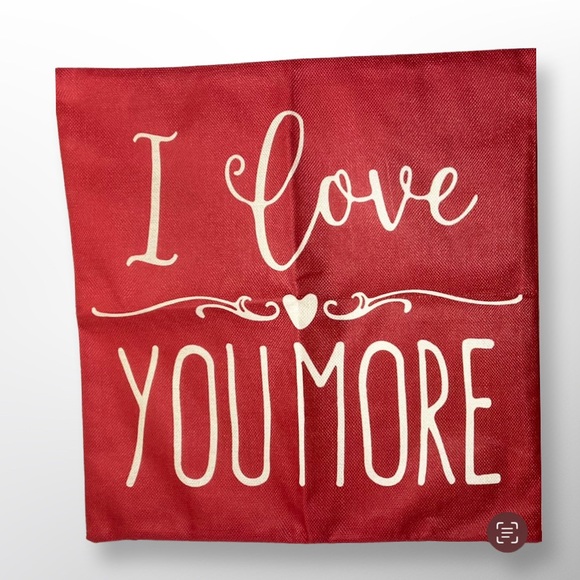 Valentine’s Decorative Throw Pillowcases I Love You More & Happy Valentine 2 Pcs - Picture 4 of 17